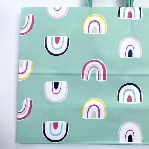 Bundle of 12 Spritz Gift Bags Green Rainbows Pink - Picture 2 of 6